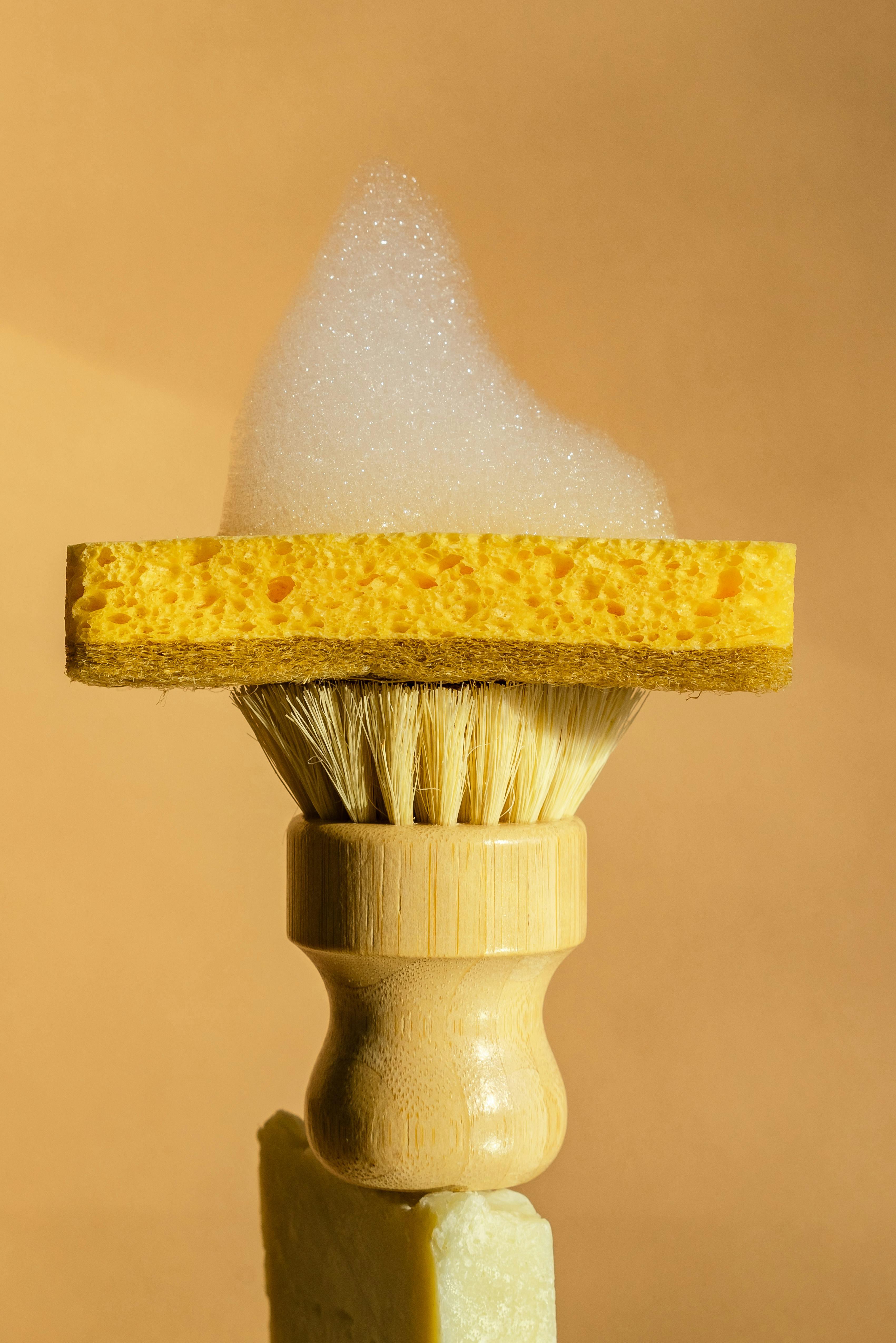 Clean and organized retail aisle with cleaning products